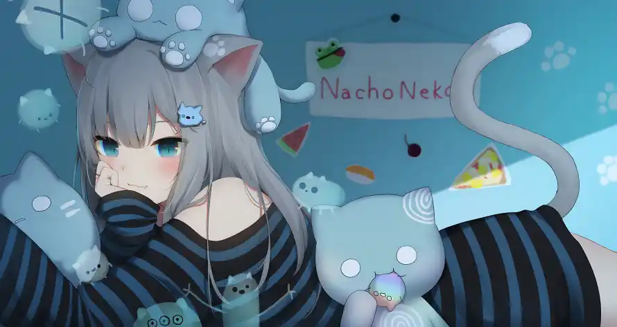 4k猫羽雫壁纸-动漫女孩 - 猫耳猫尾装-热门的壁纸「哲风壁纸」