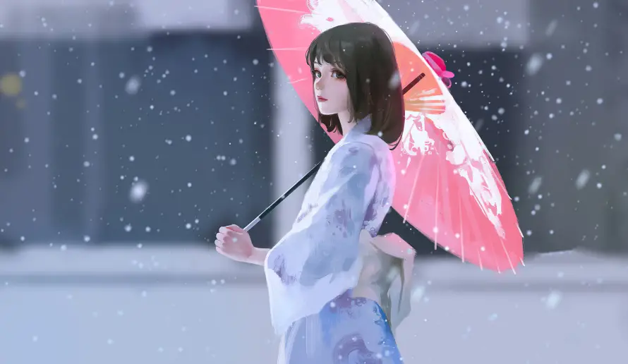 4k厚涂壁纸-和服 - -壁纸分享「哲风壁纸」