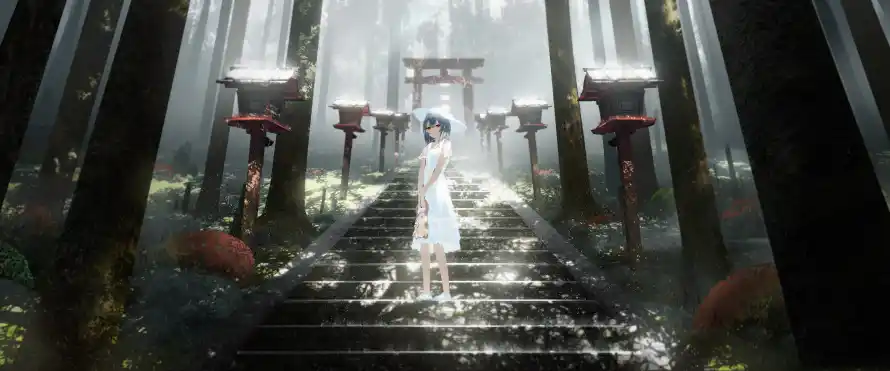 5k割裂壁纸-纵深感 - 少女-热门的壁纸「哲风壁纸」