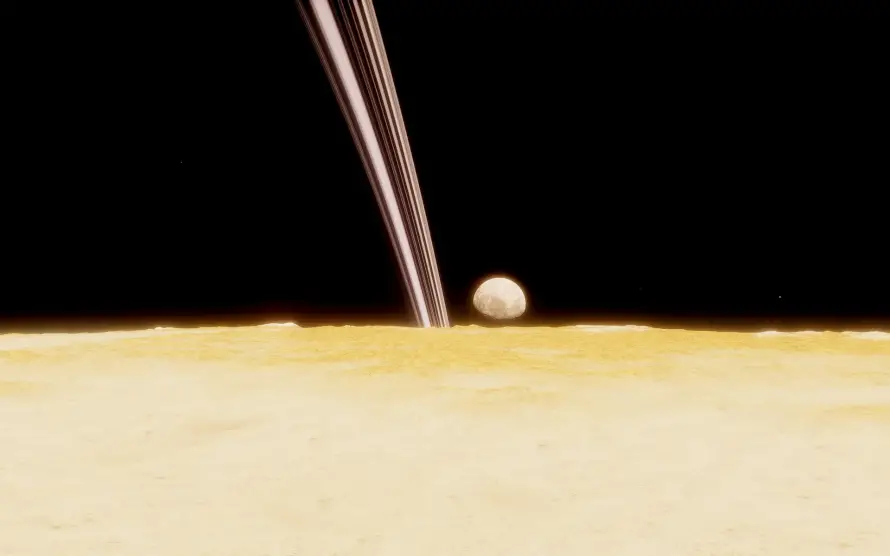 2k卫星壁纸-行星与星环-壁纸分享「哲风壁纸」
