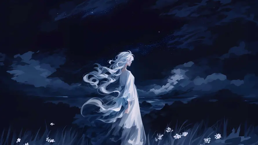 4k插画壁纸-静/出水芙蓉 - -免费下载「哲风壁纸」