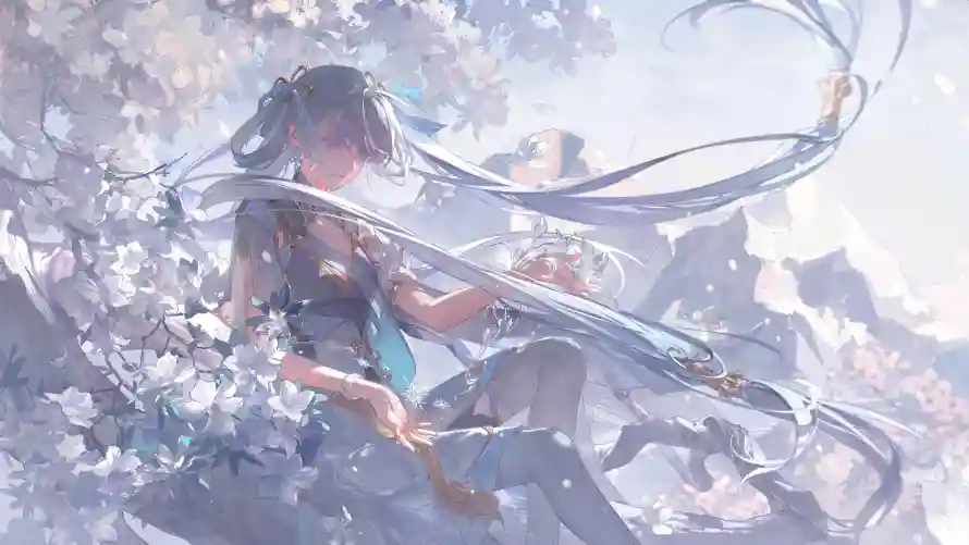 4k插画壁纸-隐/出水芙蓉与-热门的壁纸「哲风壁纸」