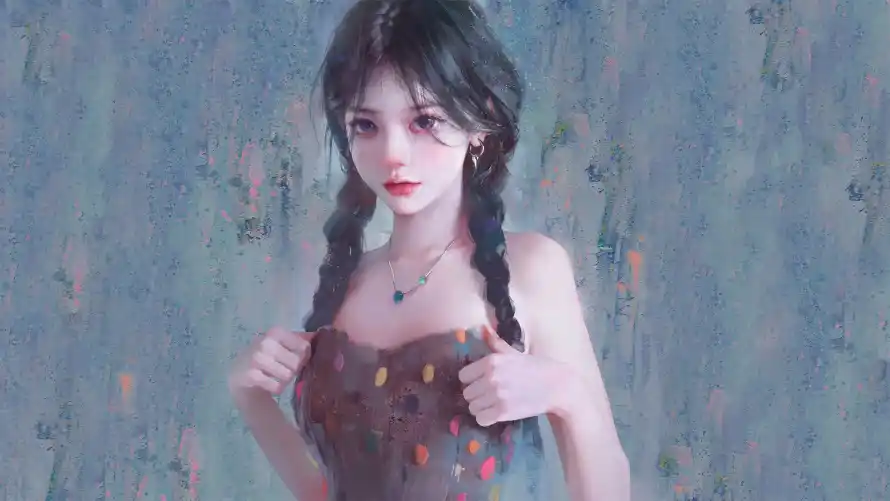 4k女孩壁纸-油画与-热门的壁纸「哲风壁纸」