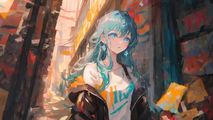 4k绘画壁纸-彩绘美女 - -免费下载「哲风壁纸」