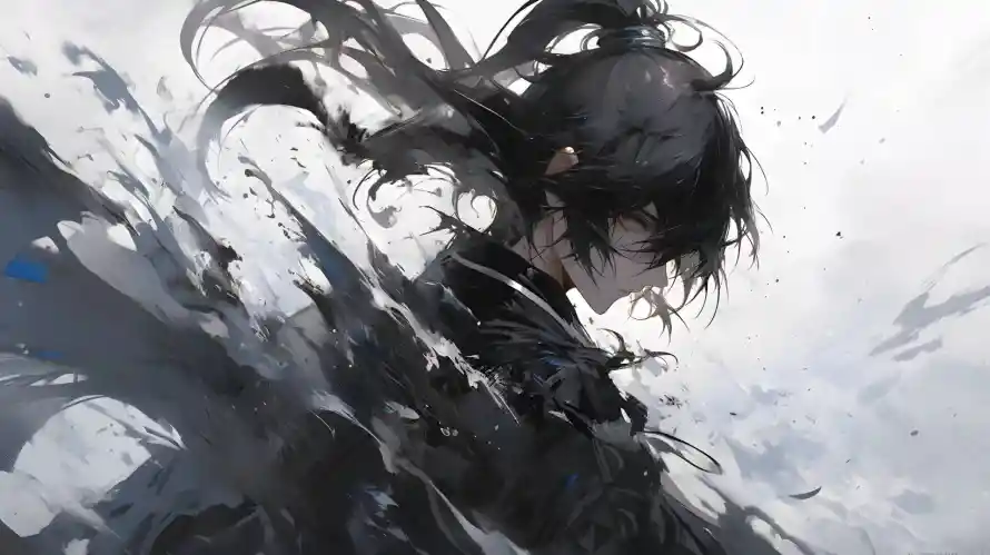 2k插画帅哥壁纸-黑白水墨风壁纸和-热门的壁纸「哲风壁纸」