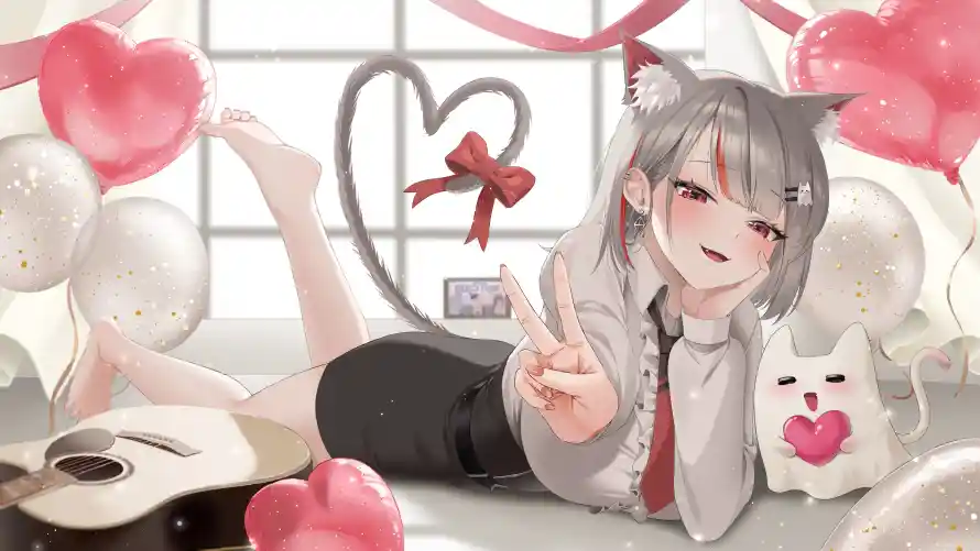 4k少女壁纸-猫耳与-免费下载「哲风壁纸」
