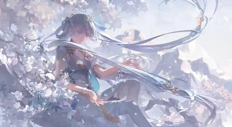 3k插画壁纸-白-出水芙蓉壁纸和-壁纸分享「哲风壁纸」