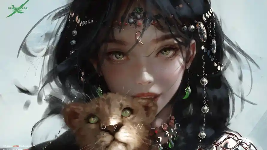 2kWLOP壁纸-插画美女壁纸和鬼刀风铃-壁纸推荐「哲风壁纸」