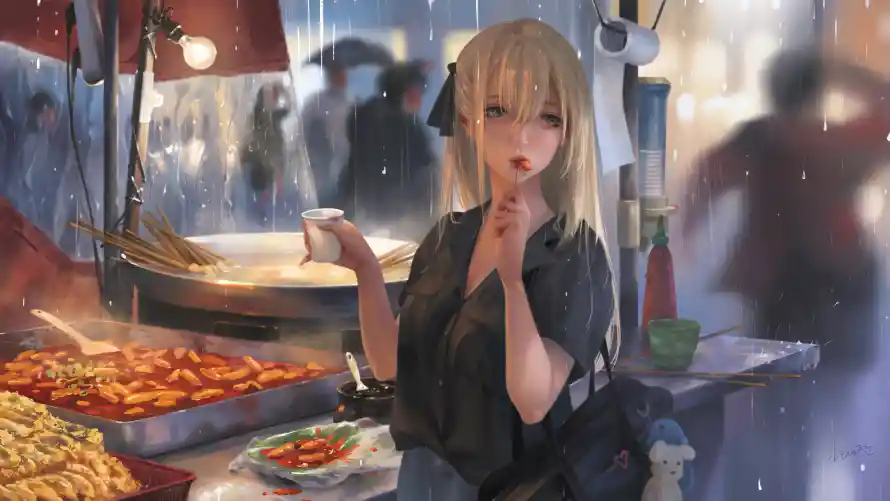 4k美女壁纸-雨壁纸和-热门的壁纸「哲风壁纸」