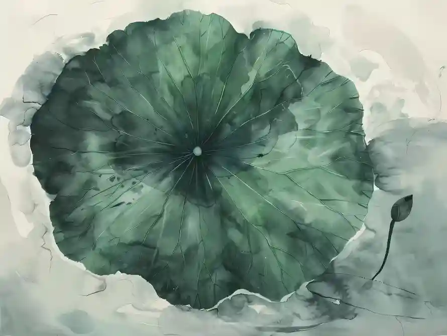 3k水墨风壁纸-池塘荷叶壁纸和艺术绘画-热门的壁纸「哲风壁纸」