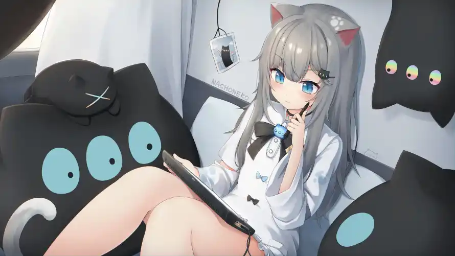 3k少女壁纸-猫羽雫和猫娘-壁纸分享「哲风壁纸」