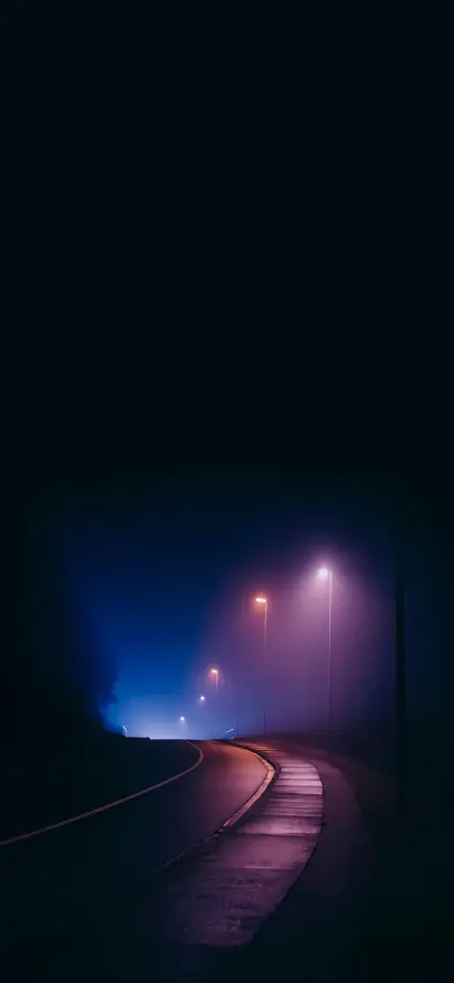 4k街道壁纸 - 夜晚路灯下 - 手机壁纸 - wallpaper「哲风壁纸」