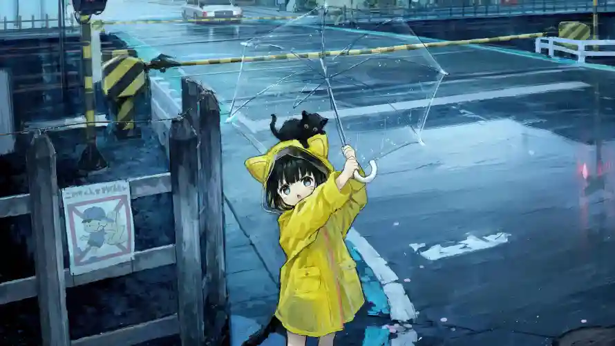 4k下雨壁纸-小女孩 - -热门的壁纸「哲风壁纸」