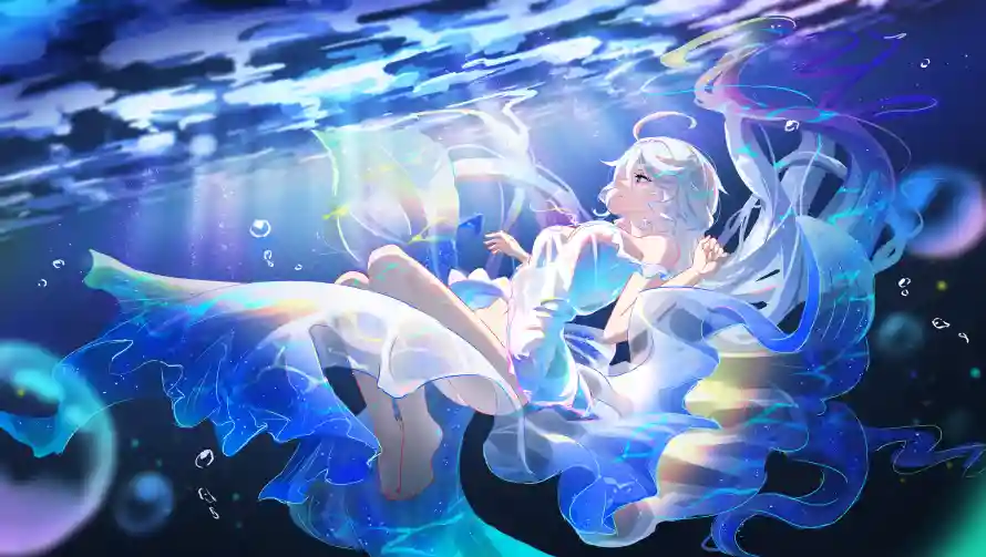 5k水下壁纸-芙芙 - -壁纸分享「哲风壁纸」