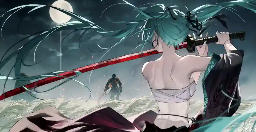 5k初音壁纸-持刀壁纸和-免费下载「哲风壁纸」