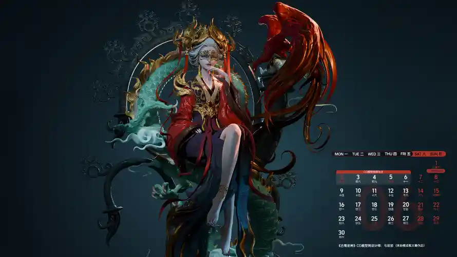 3k日历壁纸-CG艺术与-热门的壁纸「哲风壁纸」