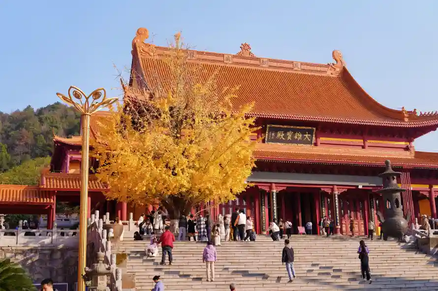 4k古寺壁纸-秋景与寺庙-壁纸推荐「哲风壁纸」