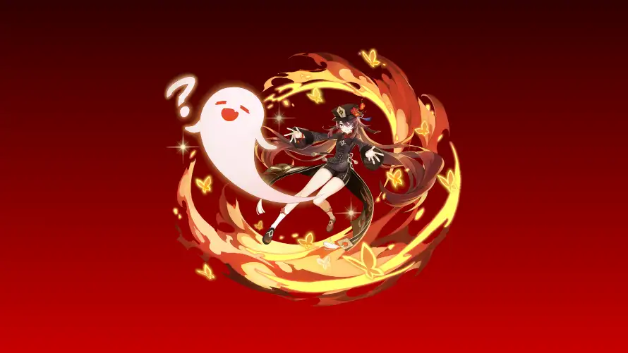 4k原神壁纸-火焰幽灵和胡桃-免费下载「哲风壁纸」
