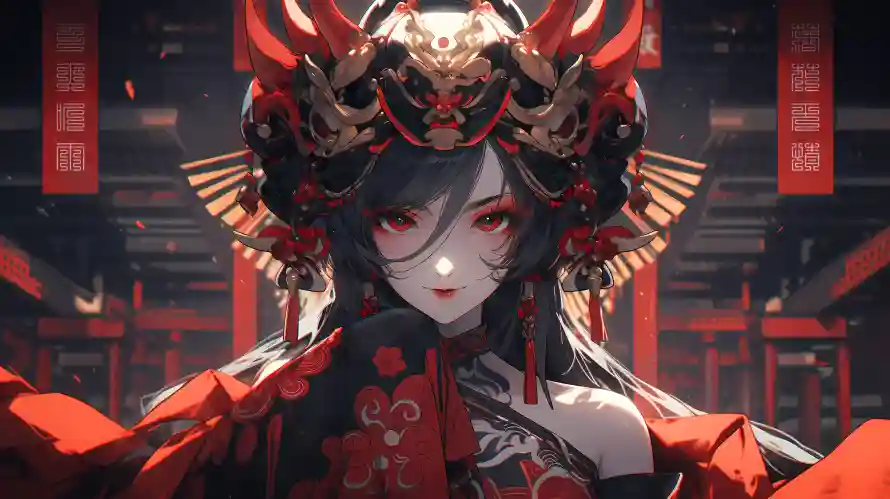 6k古风壁纸-华丽头饰和美女-古风美女热门的壁纸「哲风壁纸」