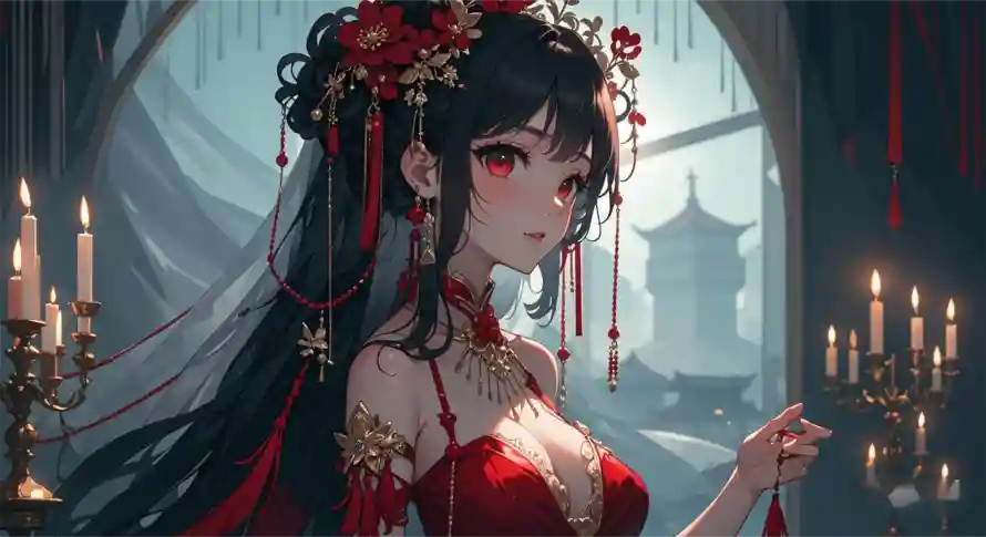 2k红衣壁纸-古风新娘壁纸和美女-壁纸分享「哲风壁纸」