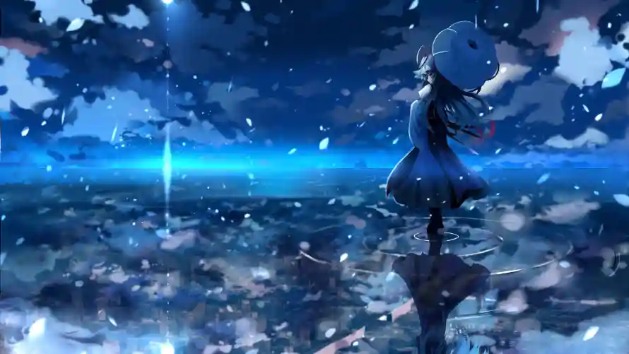2k动漫壁纸-动漫少女和天空-梦幻背景热门的壁纸「哲风壁纸」