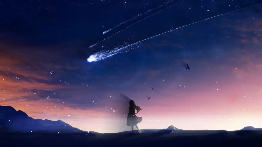 3k动漫壁纸-动漫人物和夜空-热门的壁纸「哲风壁纸」