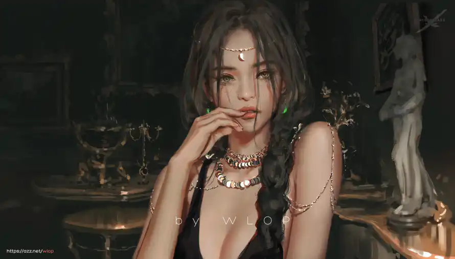 2k原画壁纸-WIOP和美女-性感美女壁纸分享「哲风壁纸」