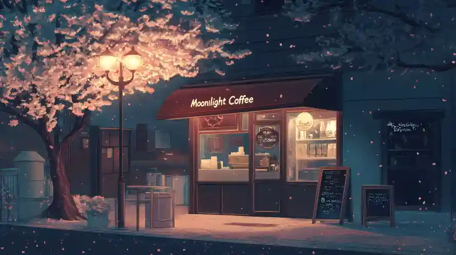 3k咖啡壁纸-咖啡屋壁纸和夜景-街边场景壁纸推荐「哲风壁纸」