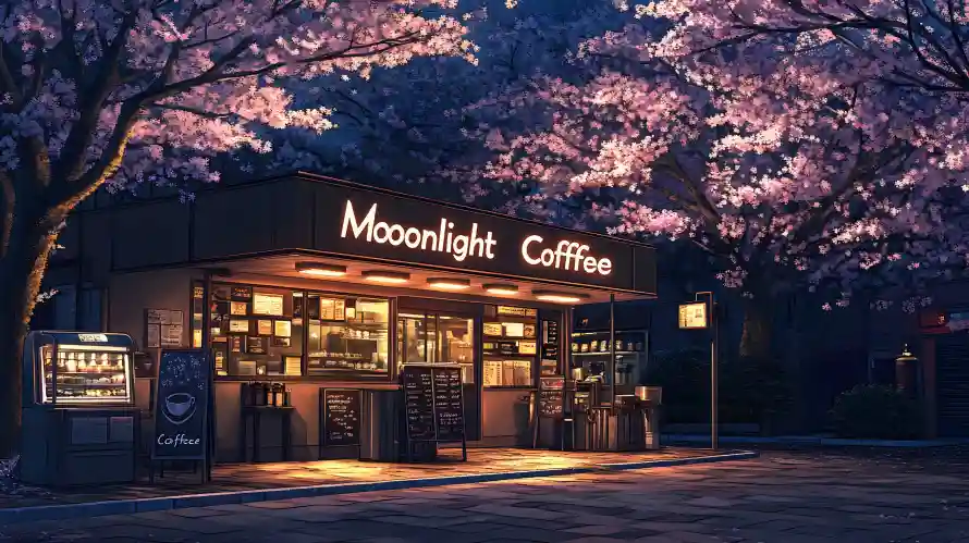3k咖啡壁纸-咖啡屋壁纸和夜景-月光咖啡壁纸分享「哲风壁纸」