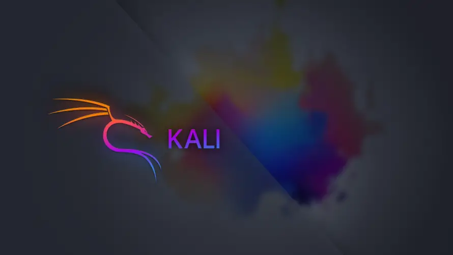 4k多彩背景壁纸-kali与绚丽图案-Kali标志「哲风壁纸」