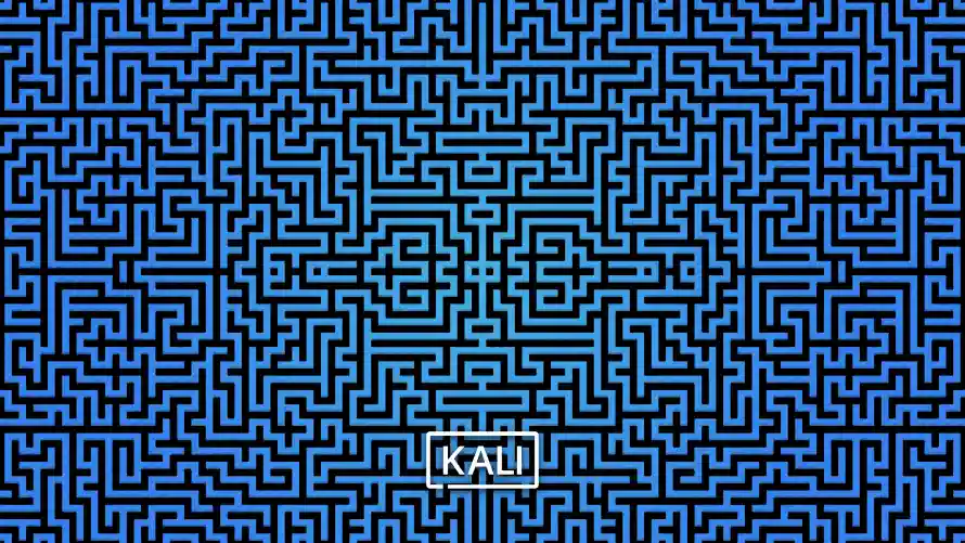 4k科技风壁纸-kali和系统背景-迷宫图案「哲风壁纸」