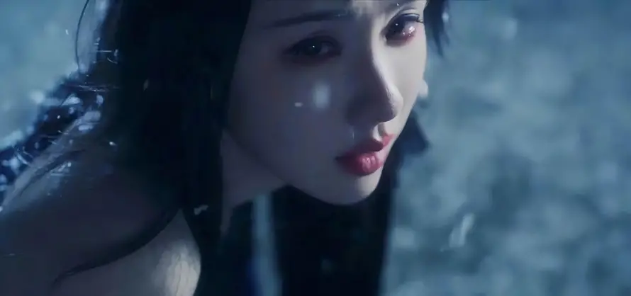 4k明星壁纸 - 雨中 - 氛围感 - 陈都灵「哲风壁纸」