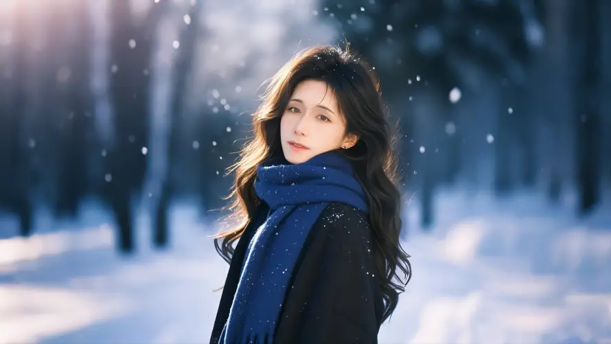 4k人物壁纸-冬季场景和雪景-户外人物壁纸分享「哲风壁纸」