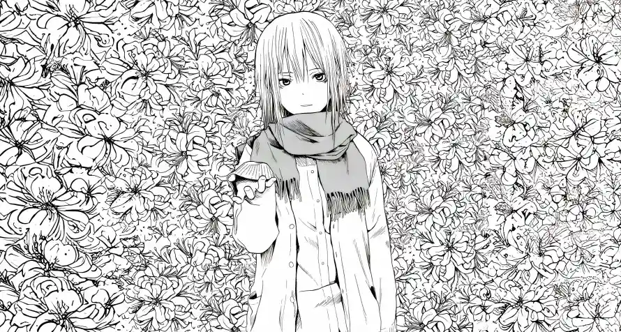 4k女孩壁纸-人物插画和插画-黑白插画免费下载「哲风壁纸」