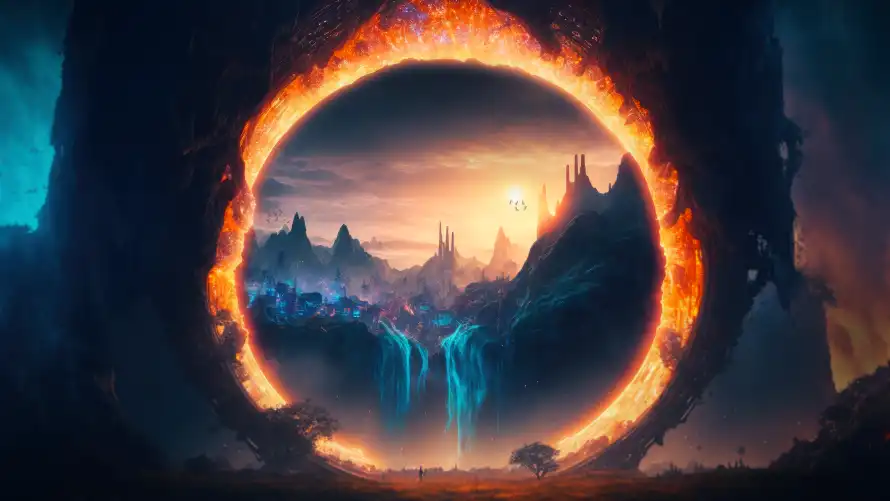 4k科幻壁纸-奇幻空间 - 自然-时空之门热门的壁纸「哲风壁纸」