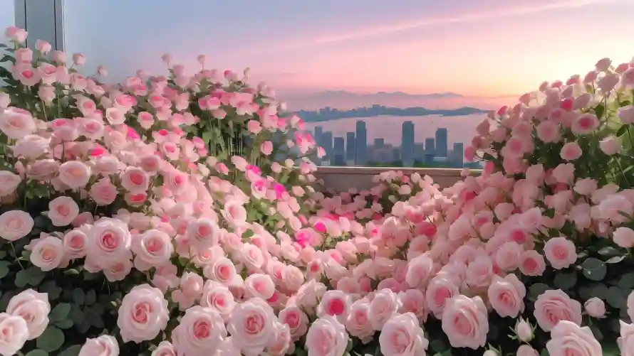 8k玫瑰花壁纸-城市景致 - 城市风景-浪漫景观「哲风壁纸」