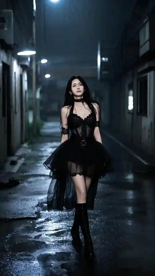 4k冷清壁纸 - 气质 - 街道 - 雨夜「哲风壁纸」