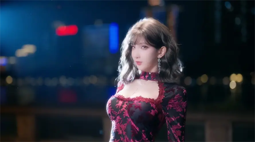 2k夜景壁纸-复古旗袍 - 美女-壁纸推荐「哲风壁纸」