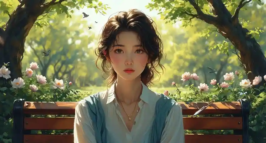 2k公园壁纸-长椅和清纯-免费下载「哲风壁纸」