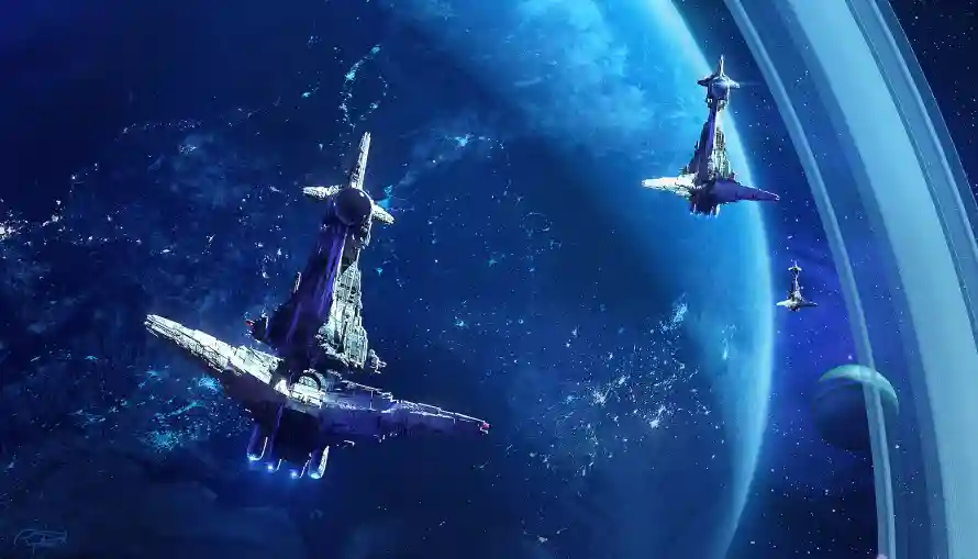 2k宇宙场景壁纸-科幻飞船和Lacoste-热门的壁纸「哲风壁纸」