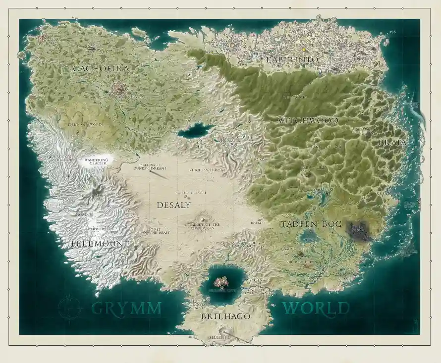 3k地理背景壁纸-奇幻地图和幻想风格-探险地图「哲风壁纸」