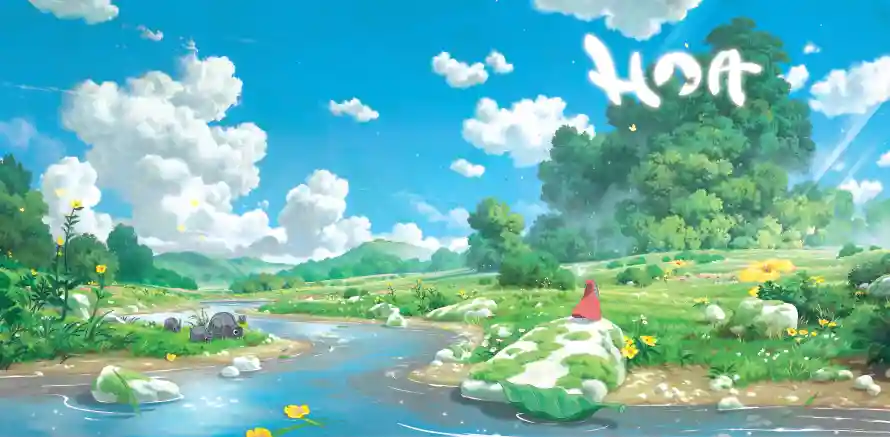 4k动漫壁纸-卡通风景壁纸和河流草地-田园场景「哲风壁纸」