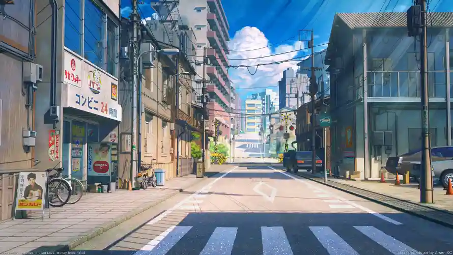 4k动漫壁纸-动漫壁纸 - 街道-城市街景热门的壁纸「哲风壁纸」