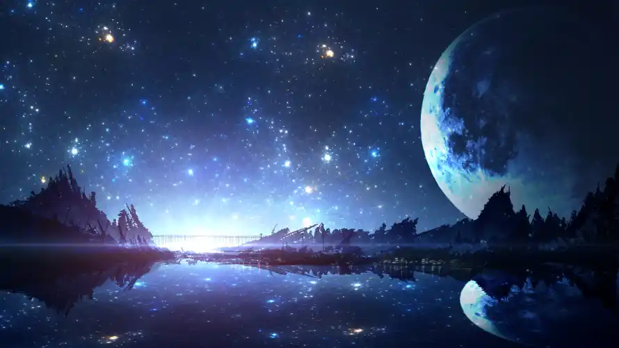 4k动漫壁纸-动漫插画 - 插画-星空夜景壁纸分享「哲风壁纸」