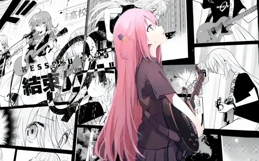 4k波奇壁纸-动漫少女和粉色长发-二次元形象「哲风壁纸」