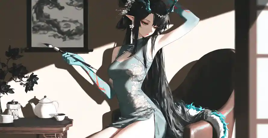 4k动漫壁纸-中式背景和少女-动漫少女免费下载「哲风壁纸」