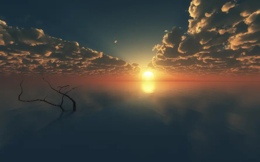 4k云彩壁纸-夕阳晚霞与天空-夜幕降临免费下载「哲风壁纸」