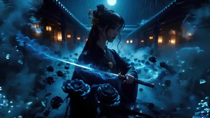 6k动漫壁纸-动漫壁纸和持剑-古风少女壁纸推荐「哲风壁纸」