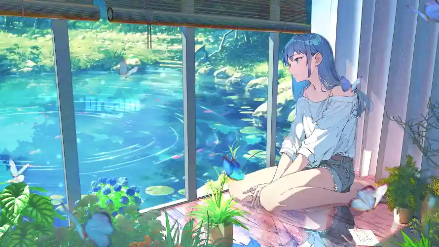 4k美女壁纸-动漫场景 - 动漫壁纸-水景画面「哲风壁纸」