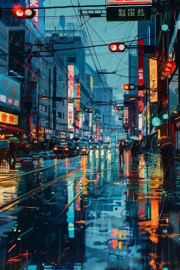 4k夜景壁纸 - 雨 - 雨夜 - 雨景「哲风壁纸」